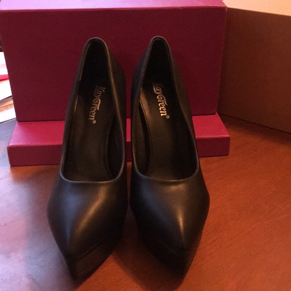 Black matte platform stilettos - Picture 5 of 6